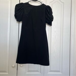 Elegant Black Puff Sleeve Dress